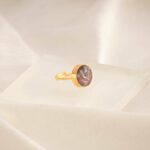 raw amethyst ring