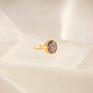 raw amethyst ring