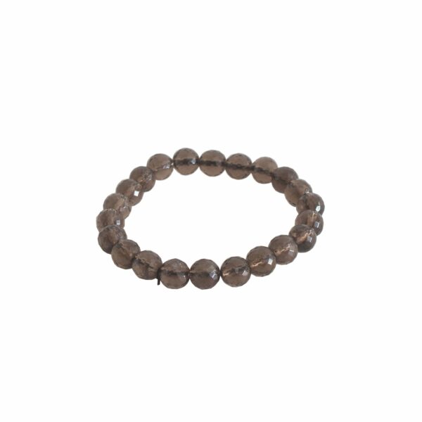 Smoky Quartz Bracelet Faceted Beads - Image 4