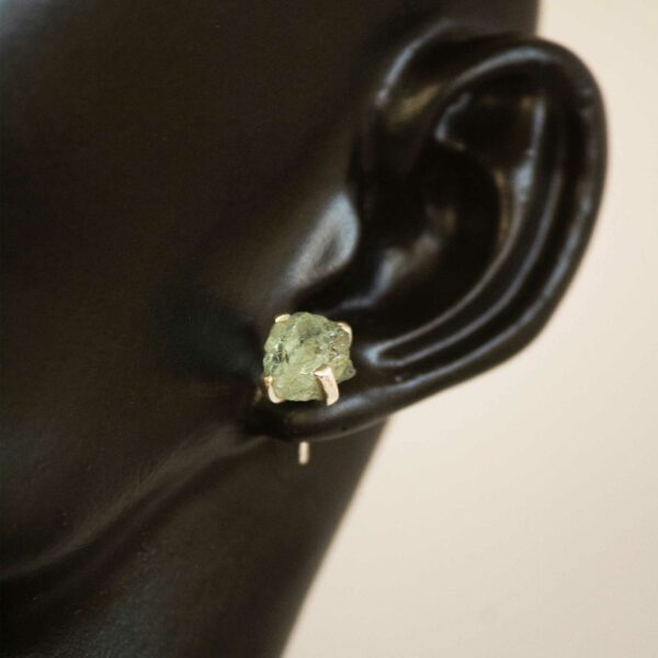 Raw Aquamarine Sterling Silver Earrings - Image 3