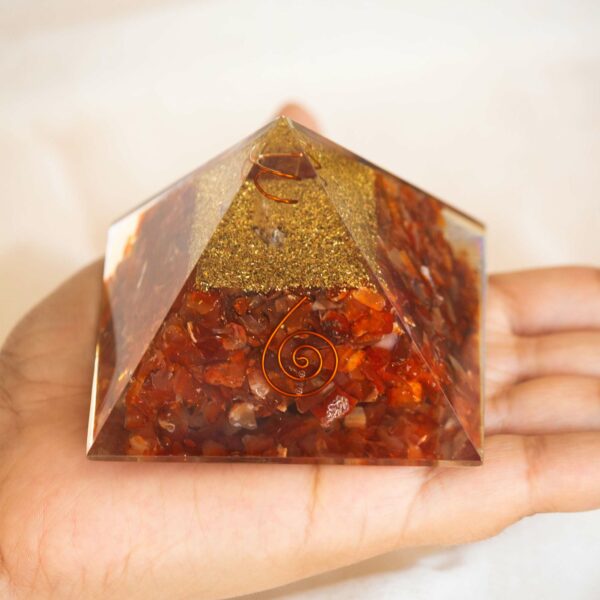 Red Carnelian Orgone Pyramid - Image 3
