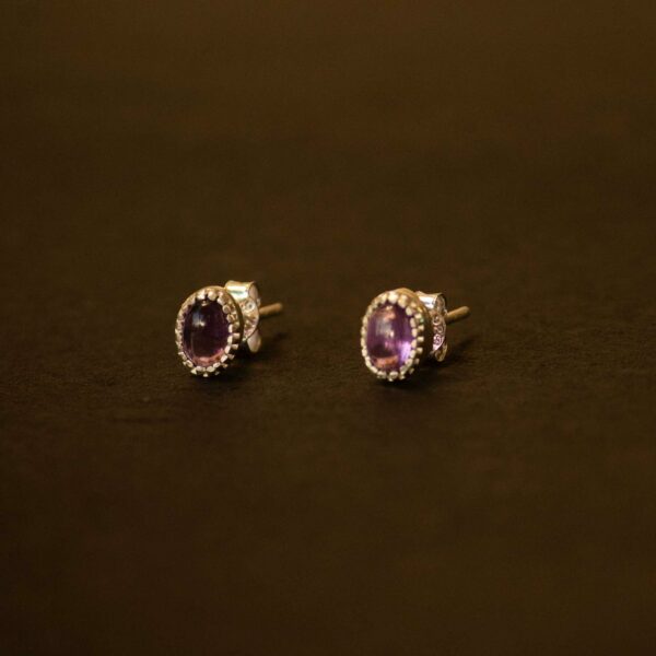 Amethyst Sterling Silver Stud Earrings