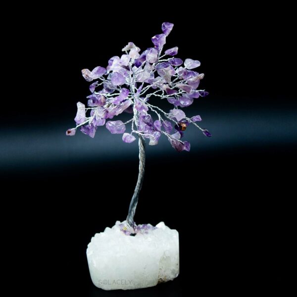 Amethyst Tree with Clear Quartz Cluster Base - Image 3