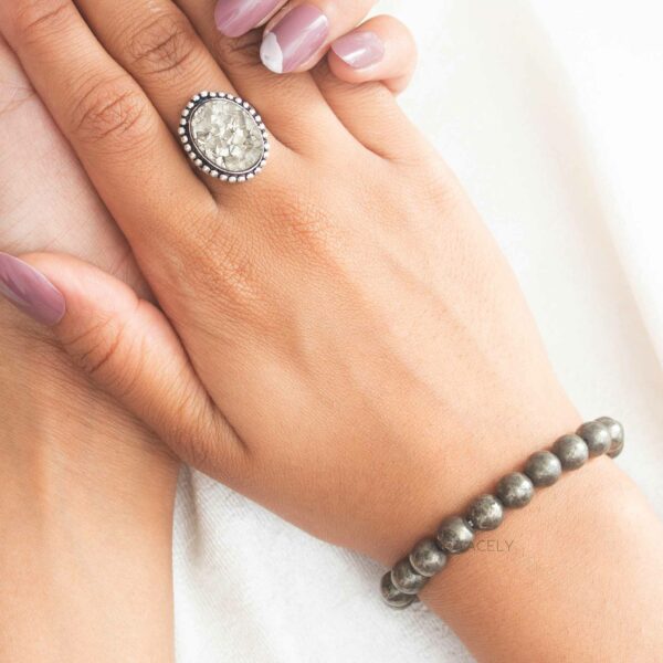 Pyrite Bracelet & Pyrite Ring - Combo - Image 2