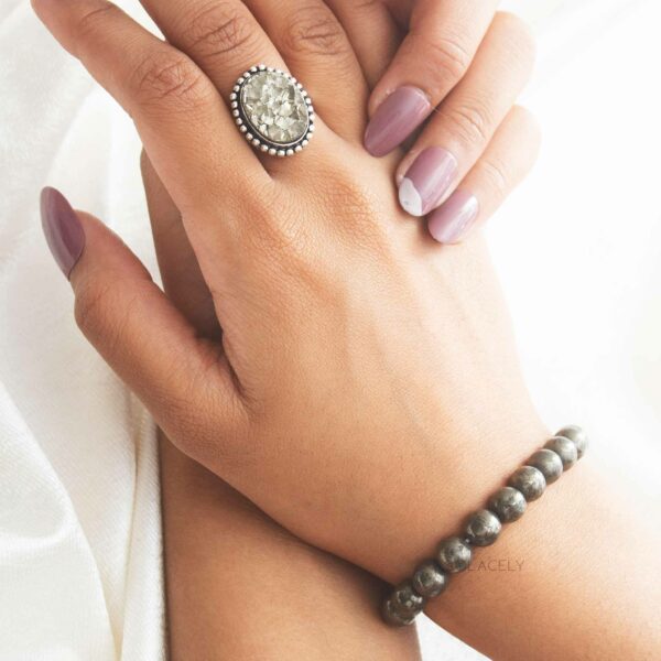 Pyrite Bracelet & Pyrite Ring - Combo