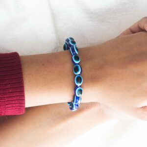 oval evil eye bracelet
