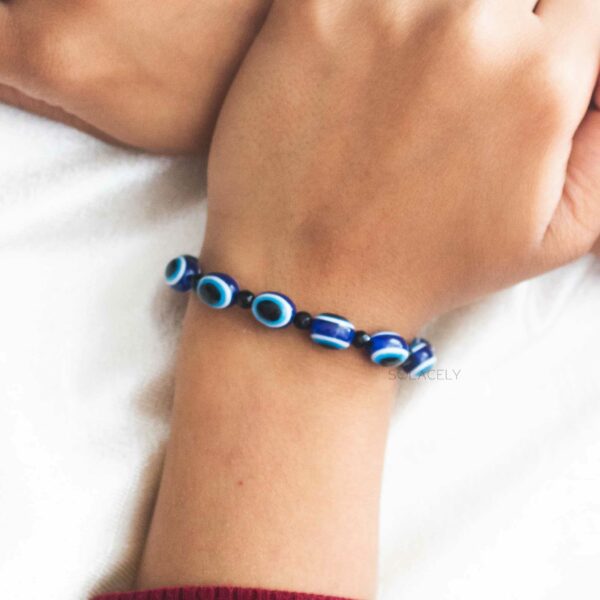 Oval Evil Eye and Black Tourmaline Bracelet - Image 2