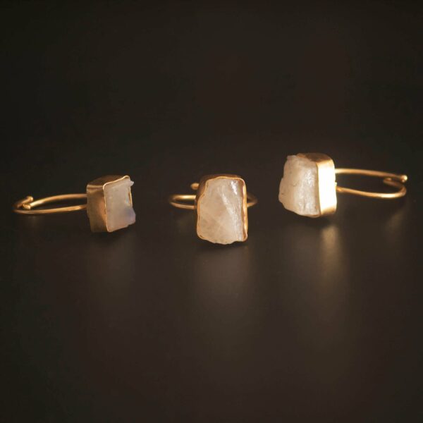 Raw Rainbow Moonstone Ring - Style 2 - Image 2