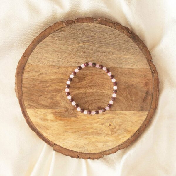 Rose Quartz and Garnet Bracelet - Image 3
