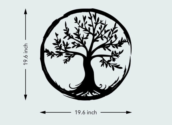 tree of life wall art size chart