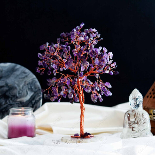 Amethyst Tree of Life with Agate Base - Image 3