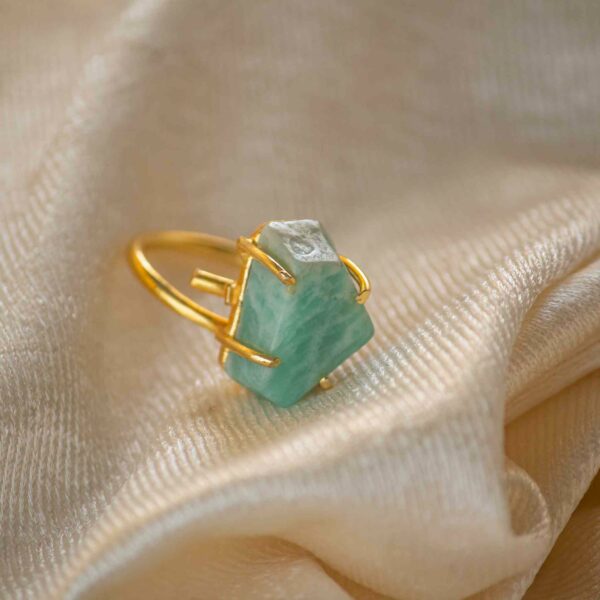 raw amazonite ring