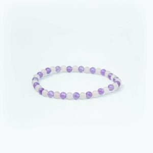 rose quartz and amethyst bracelet