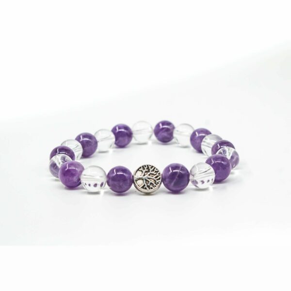 Clear Quartz And Amethyst Bracelet