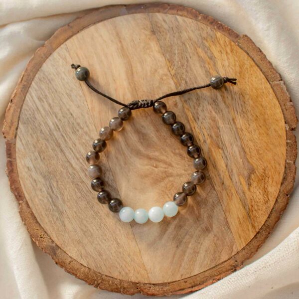 aquamarine and black obsidian for strong relationship