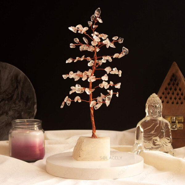 Clear Quartz Tree With Clear Quartz Stone Base