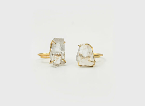 clear quartz crystal ring