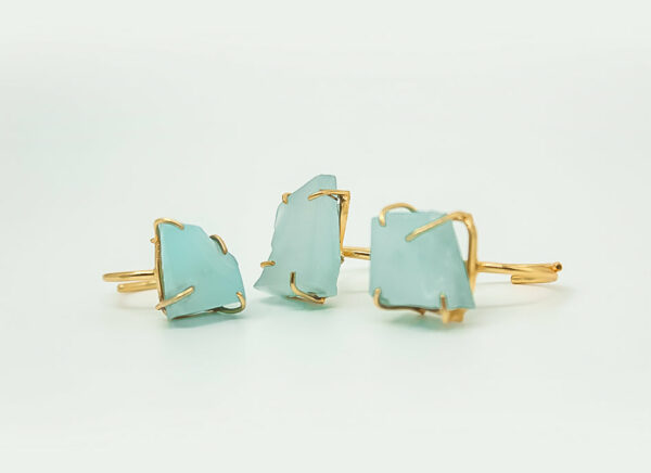 aqua blue chalcedony ring