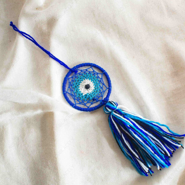 Blue & White Dream Catcher Pack of 2 - Wall & Car Hanging - Image 8
