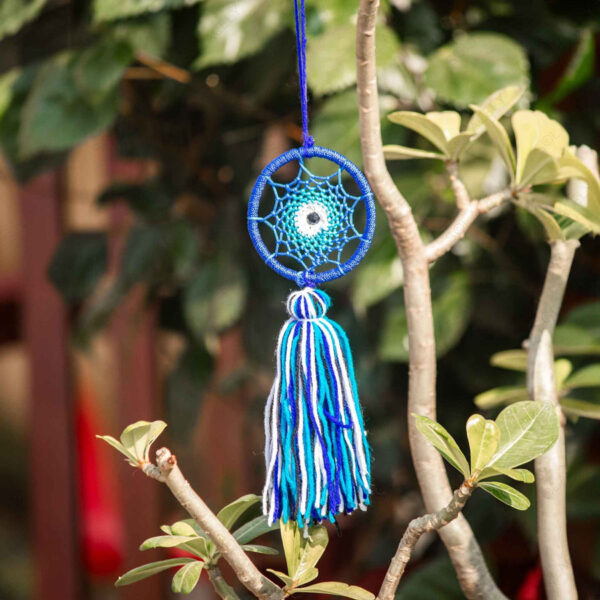 Blue & White Dream Catcher Pack of 2 - Wall & Car Hanging - Image 2