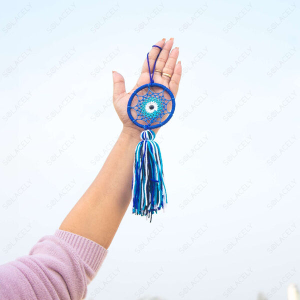 Blue & White Dream Catcher Pack of 2 - Wall & Car Hanging - Image 5