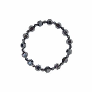 hexagonal hematite bracelet