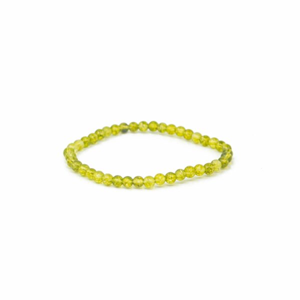 peridot bracelet 4mm bead