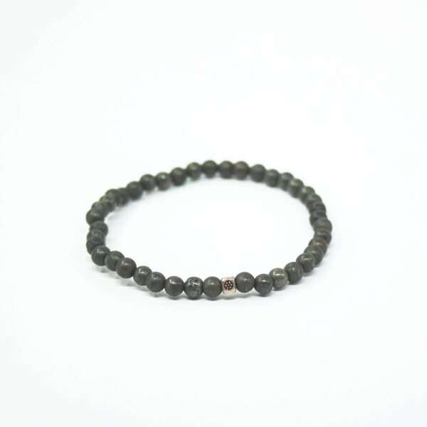 pyrite bead bracelet