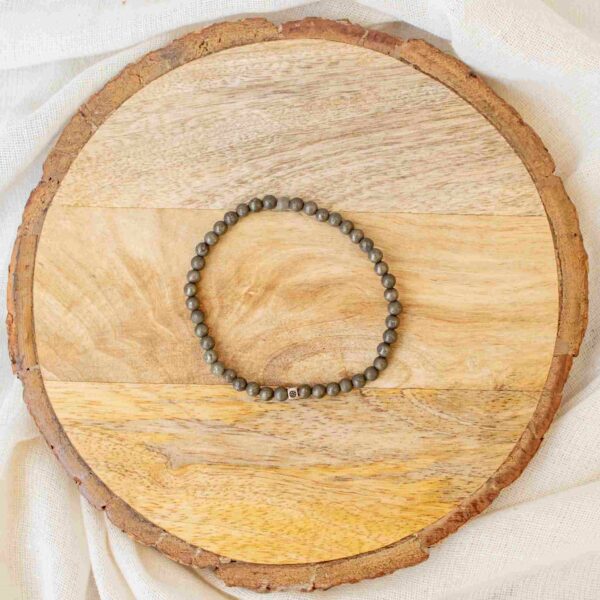 pyrite stone 4mm bracelet