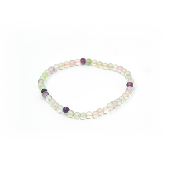 4mm Beads Rainbow Fluorite Bracelet