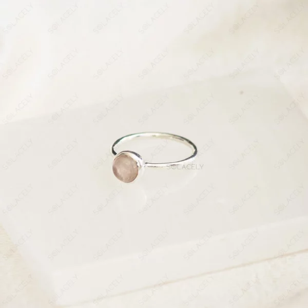 Rose Quartz Sterling Silver Ring