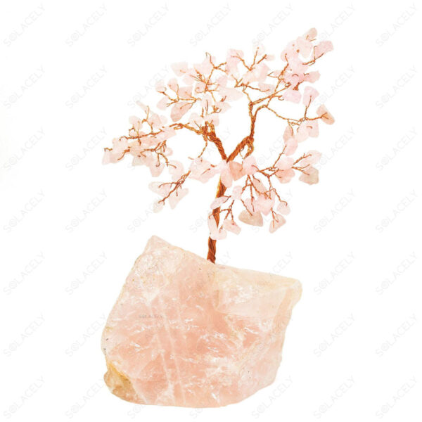 Rose quartz Crystal Tree with Rose Quartz Base - 100 Beads - Image 4