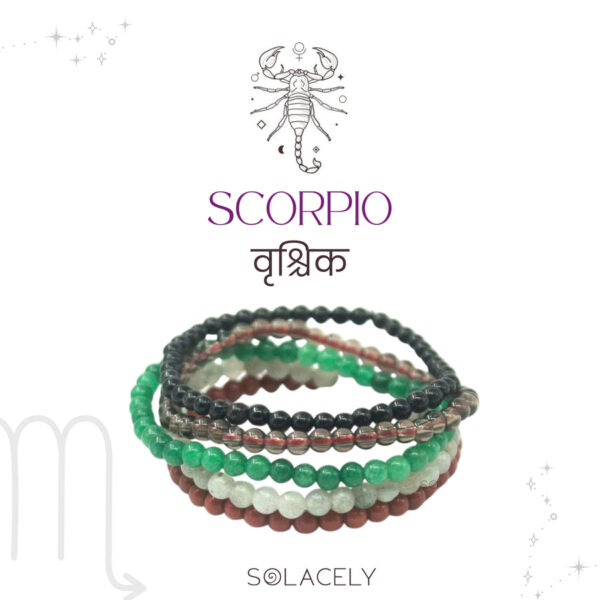 Scorpio Crystals Stackable Bracelet Set