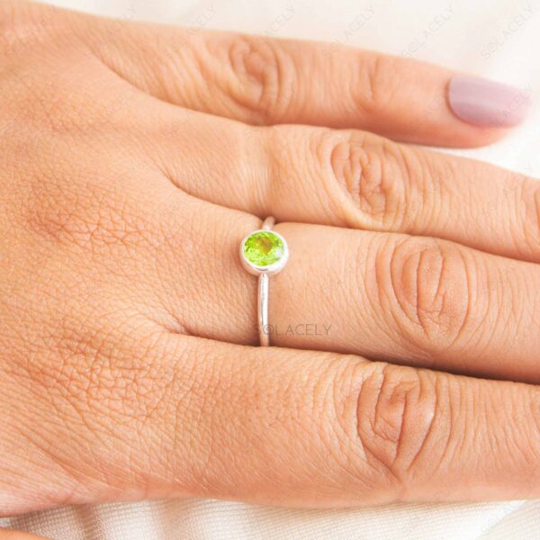 Peridot Sterling Silver Ring - Image 5