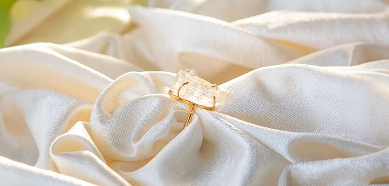 clear quartz ring
