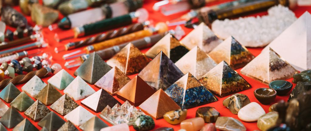 crystal pyramids