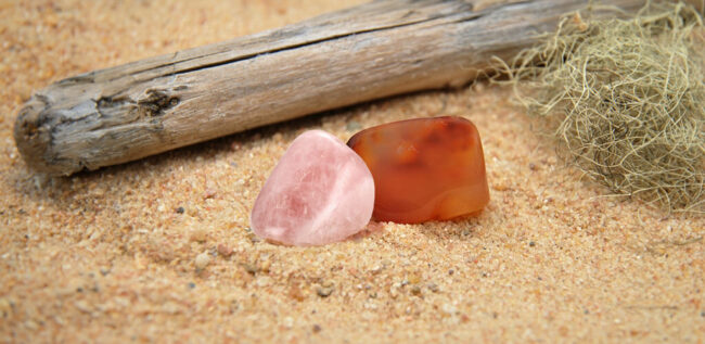 Rose Quartz and Carnelian