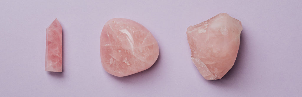 Rose quartz crystal