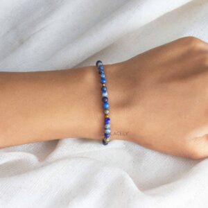 lapis lazuli beaded bracelet 4mm beads