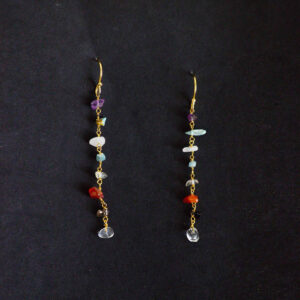 seven chakra gold plated earrings