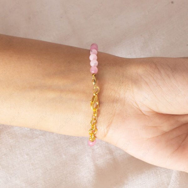 adjustable rose quartz bracelet