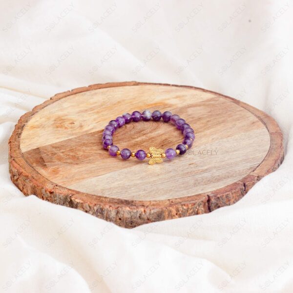 amethyst butterfly bracelet