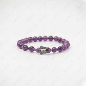 amethyst butterfly charm bracelet
