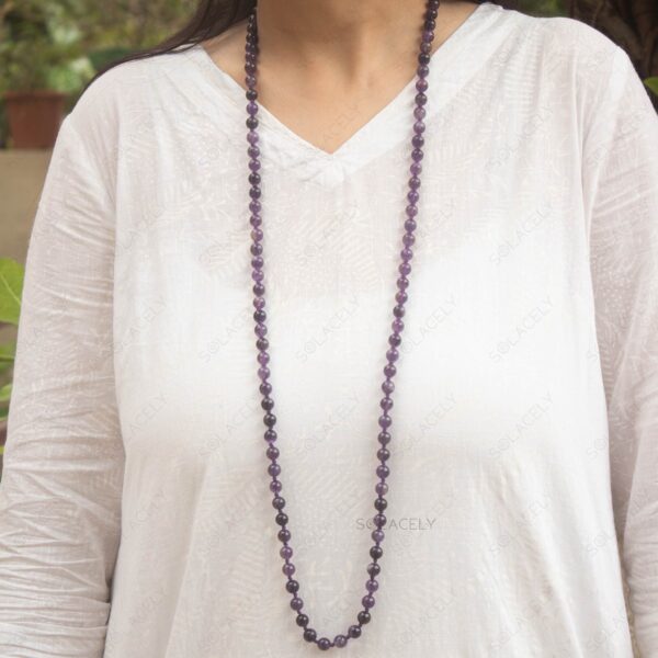 amethyst japmala 8mm beads