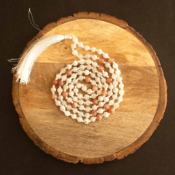 authentic sunstone and moonstone japmala