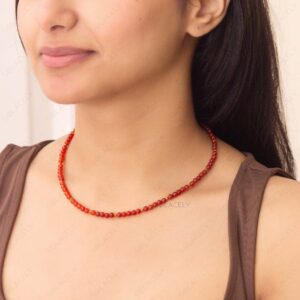 carnelian necklace 4mm