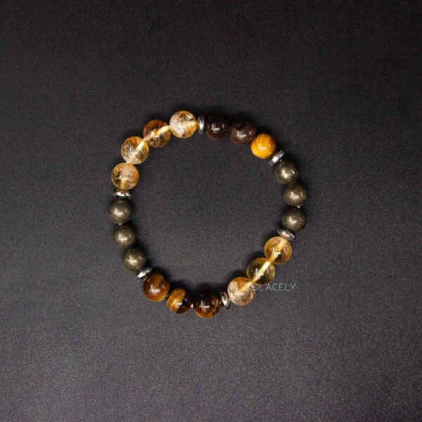 chakra crystal bracelet with hematite spacers