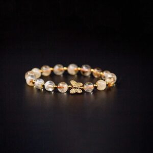 citrine butterfly charm bracelet