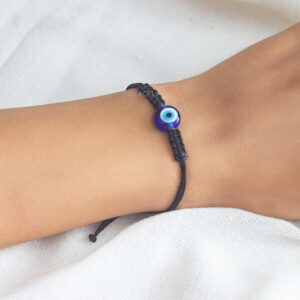 evil eye black string bracelet