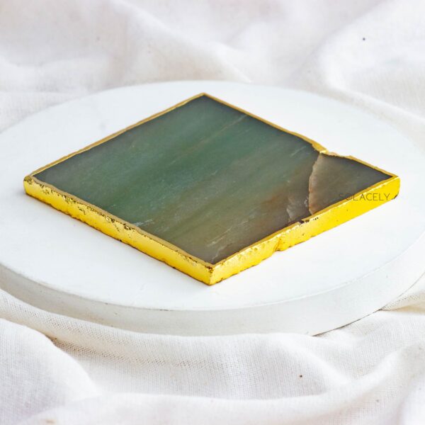 golden edge jade coaster